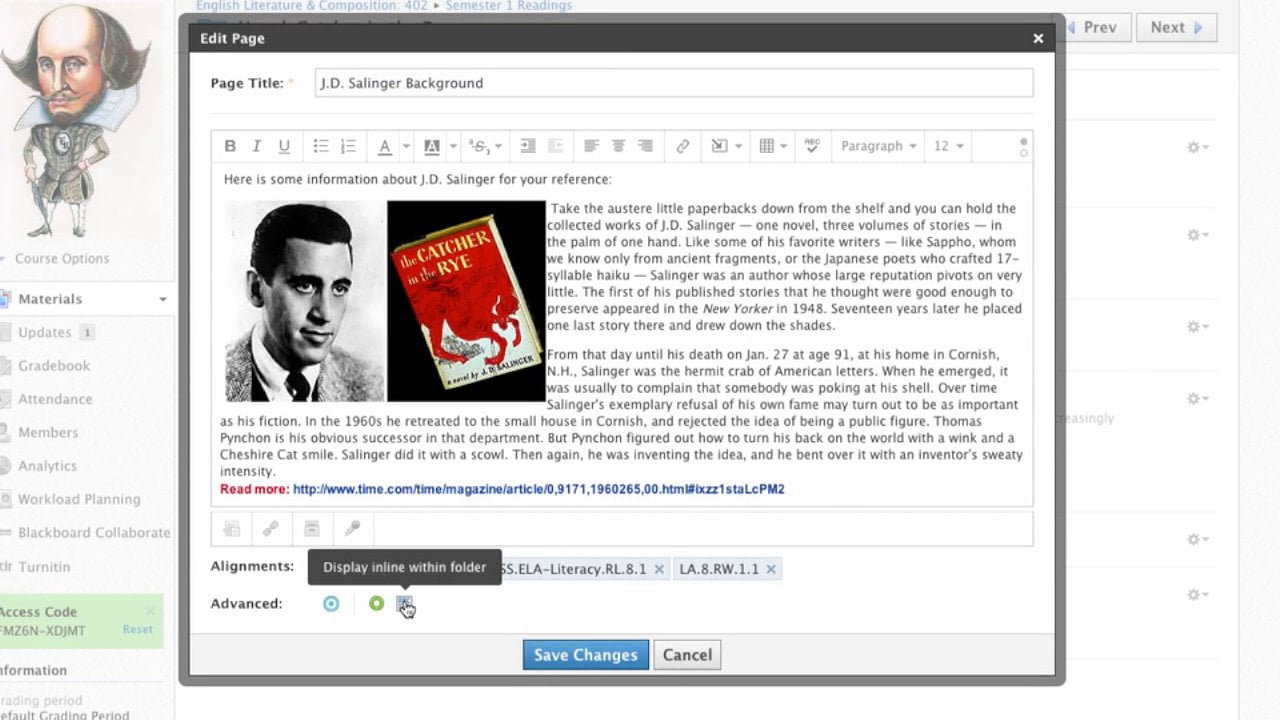 Creating Inline Pages Thumbnail
