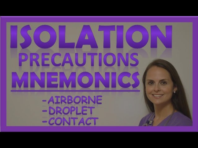 Isolation Precautions Nursing Mnemonics NCLEX | Contact, Droplet, Airborne Precautions PPE Thumbnail