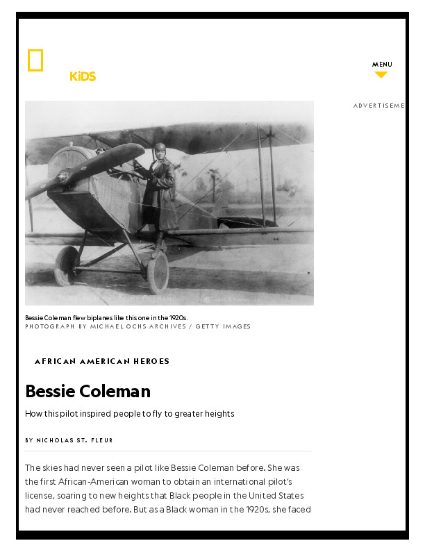 Bessie Coleman Thumbnail