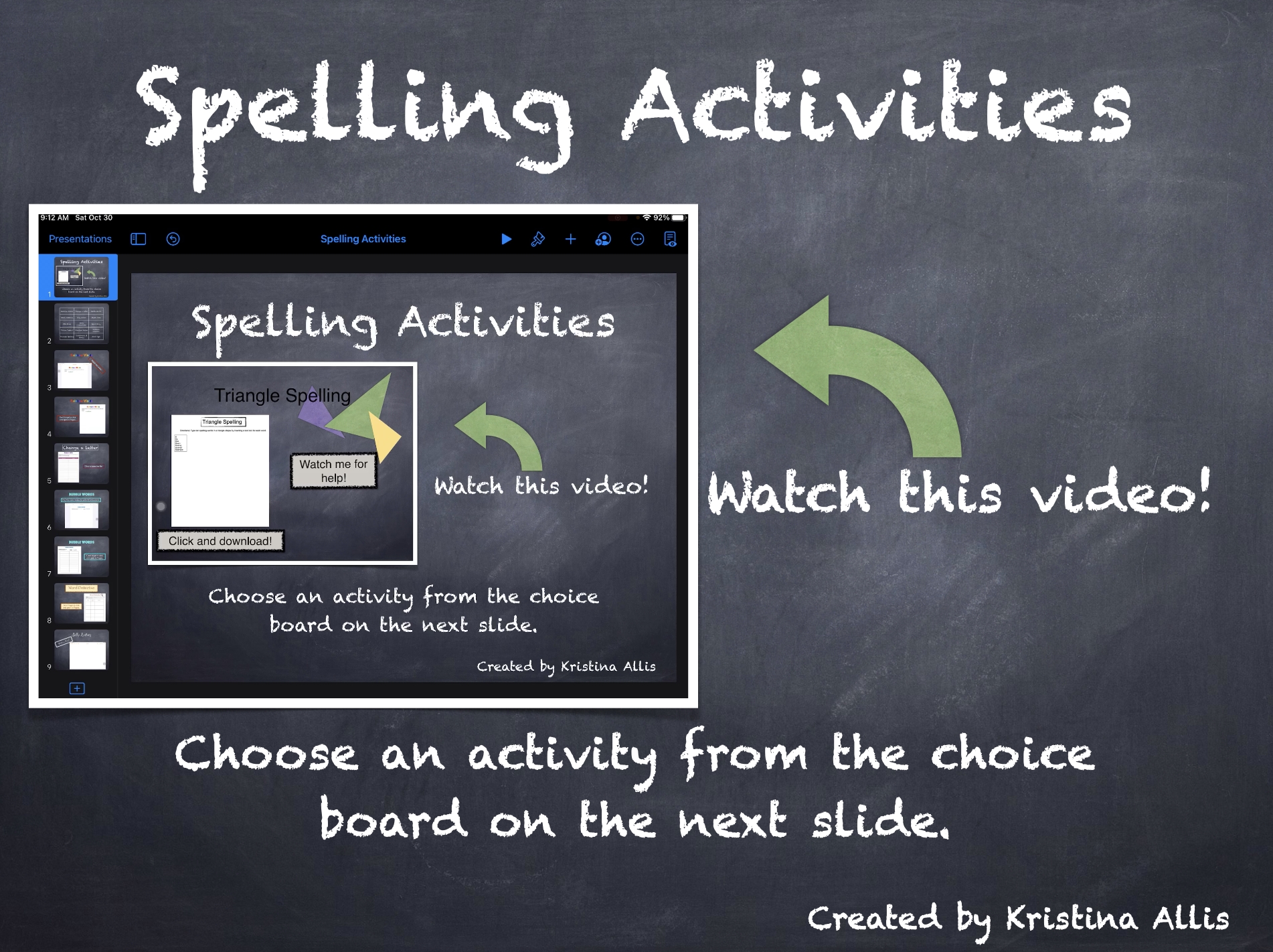 Spelling Activities Thumbnail