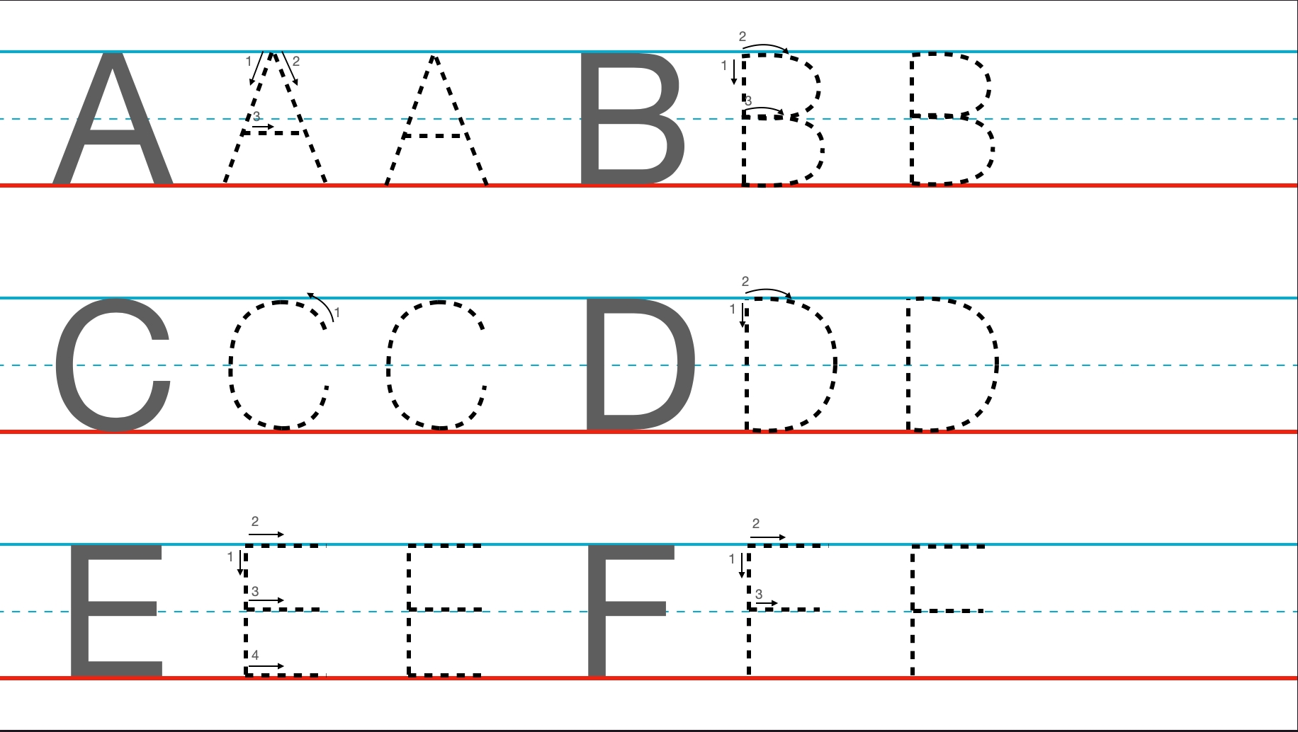Upper Case Handwriting.Keynote Thumbnail