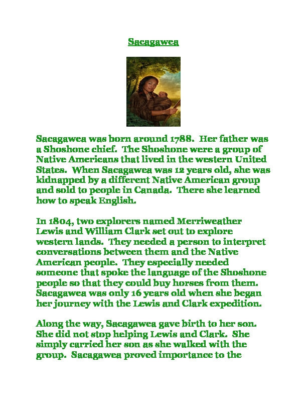 Sacagawea Fact Sheet Thumbnail