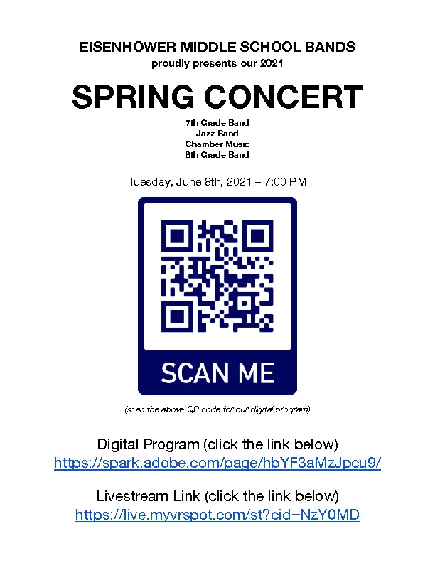 EMS 2021 Spring Band Concert Flyer Thumbnail