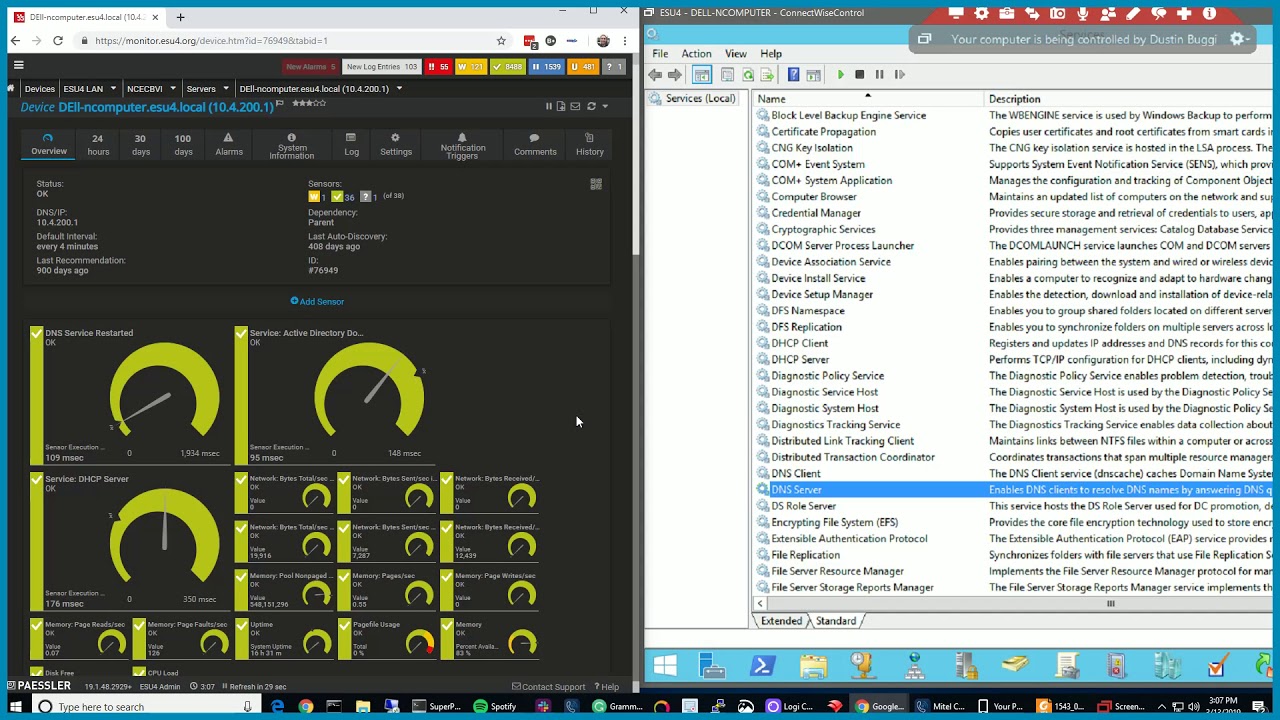 WMI Service Sensor PRTG Restart Service Thumbnail