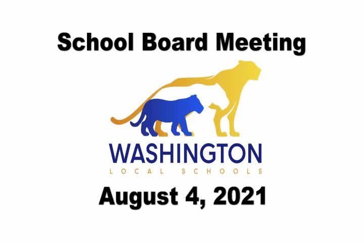 2021-08-04 School Board Meeting Video Thumbnail