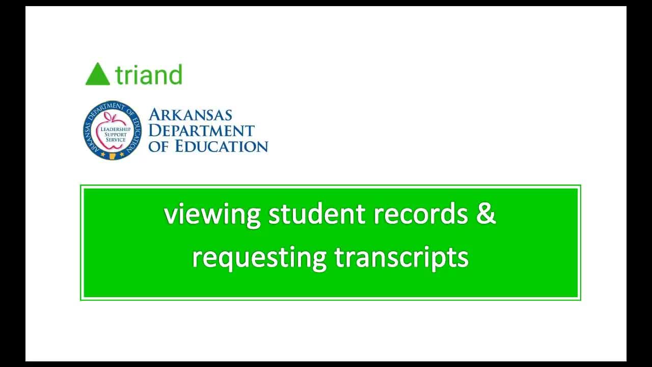 Viewing Student Records & Requesting Transcripts Thumbnail