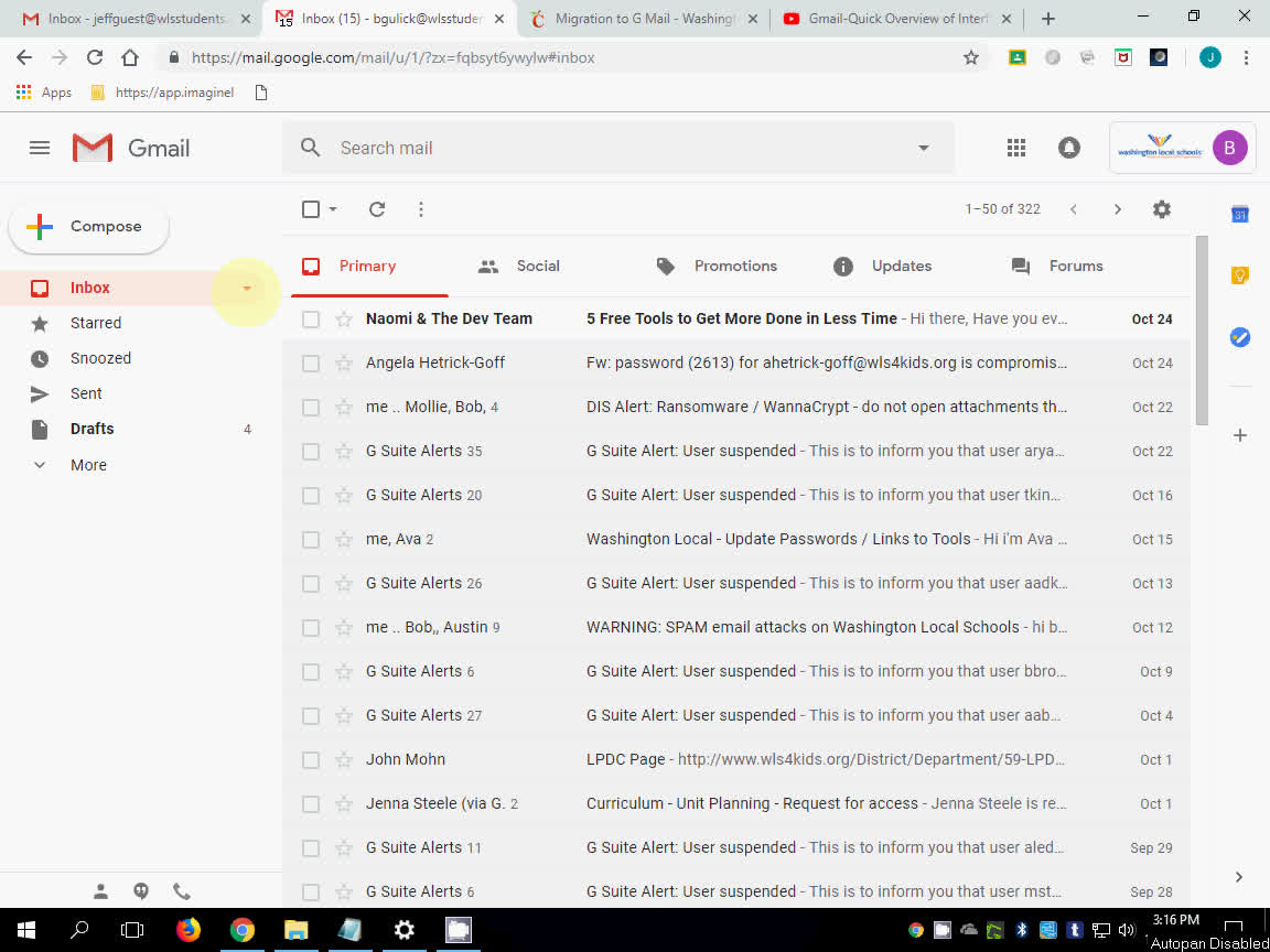 GMail 102 - Main Screen Overview Thumbnail