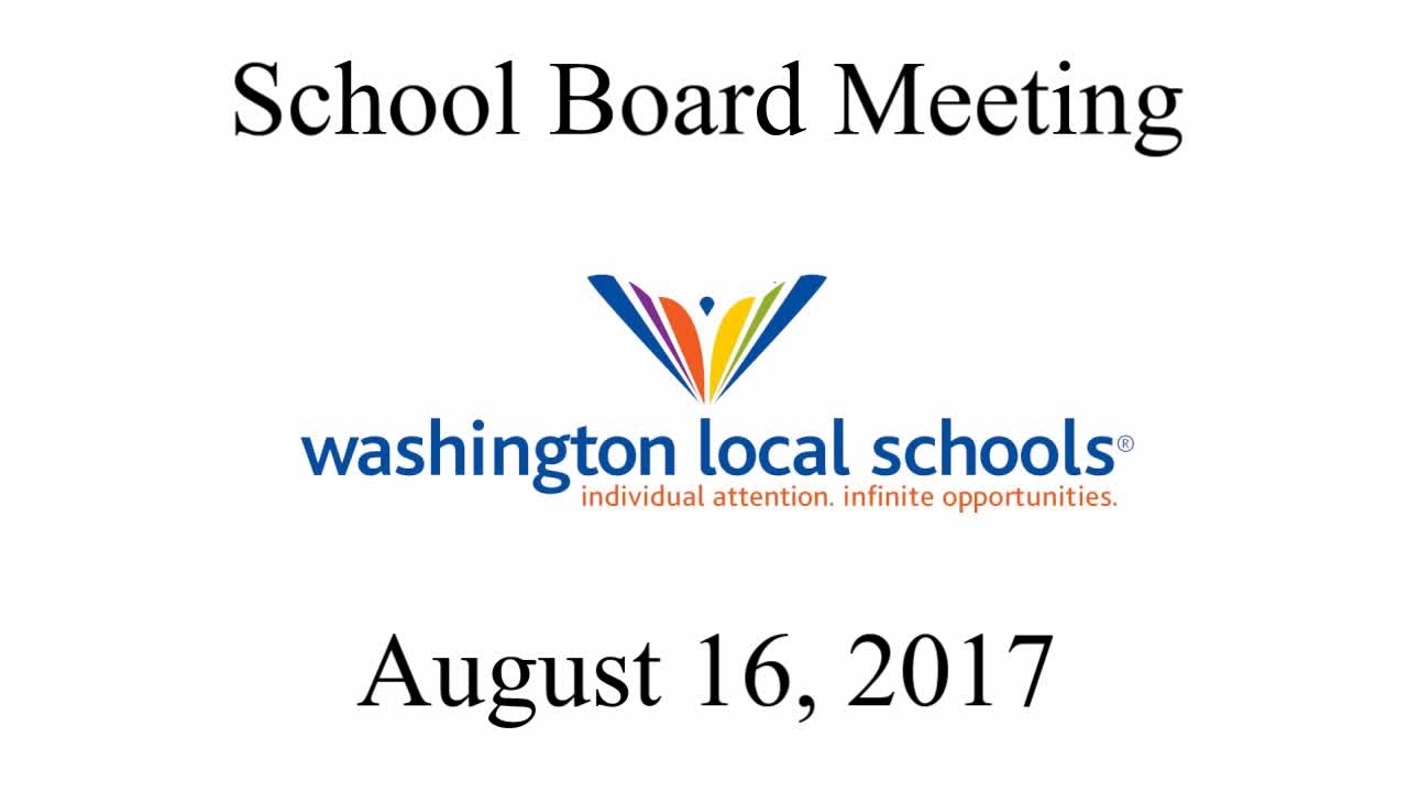 2017-08-16 School Board Meeting Video Thumbnail