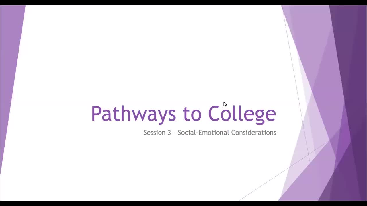 Spanish - Pathways to College Video 3: Social-Emotional Considerations Thumbnail