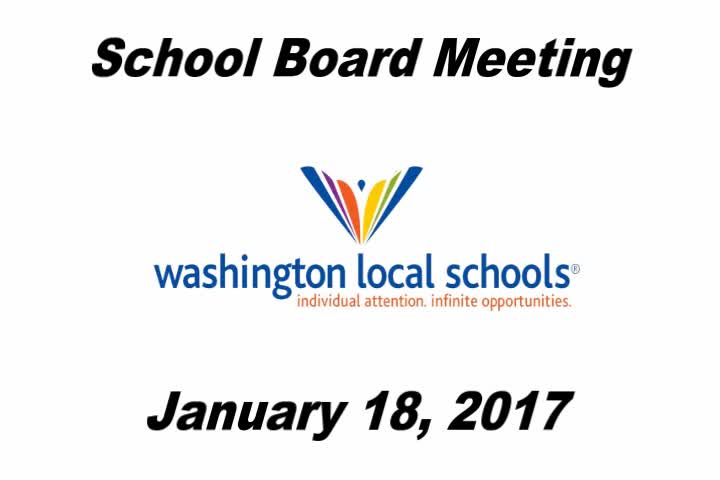2017-01-18 School Board Meeting Video Thumbnail