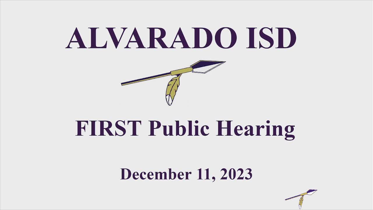 Alvarado ISD Board Meeting | Live Stream - December 11, 2023, 6:38 pm Thumbnail