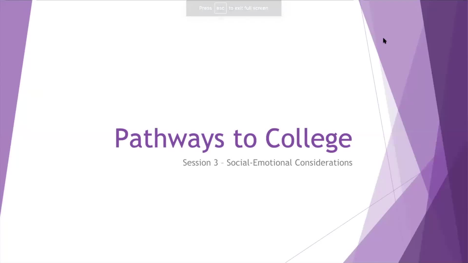 Karen - Pathways To College Video 3: Social-Emotional Considerations Thumbnail