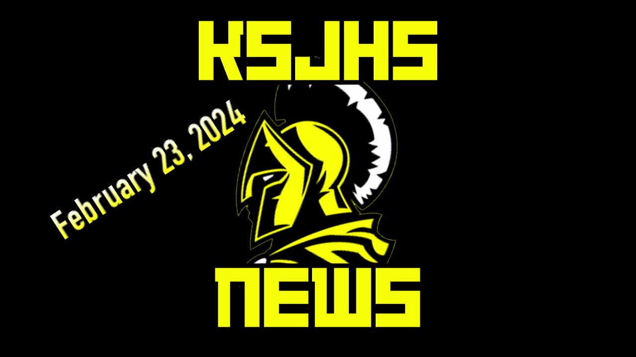 February 23, 2024, KSJHS Student News | Live Stream - 2:44 pm Thumbnail