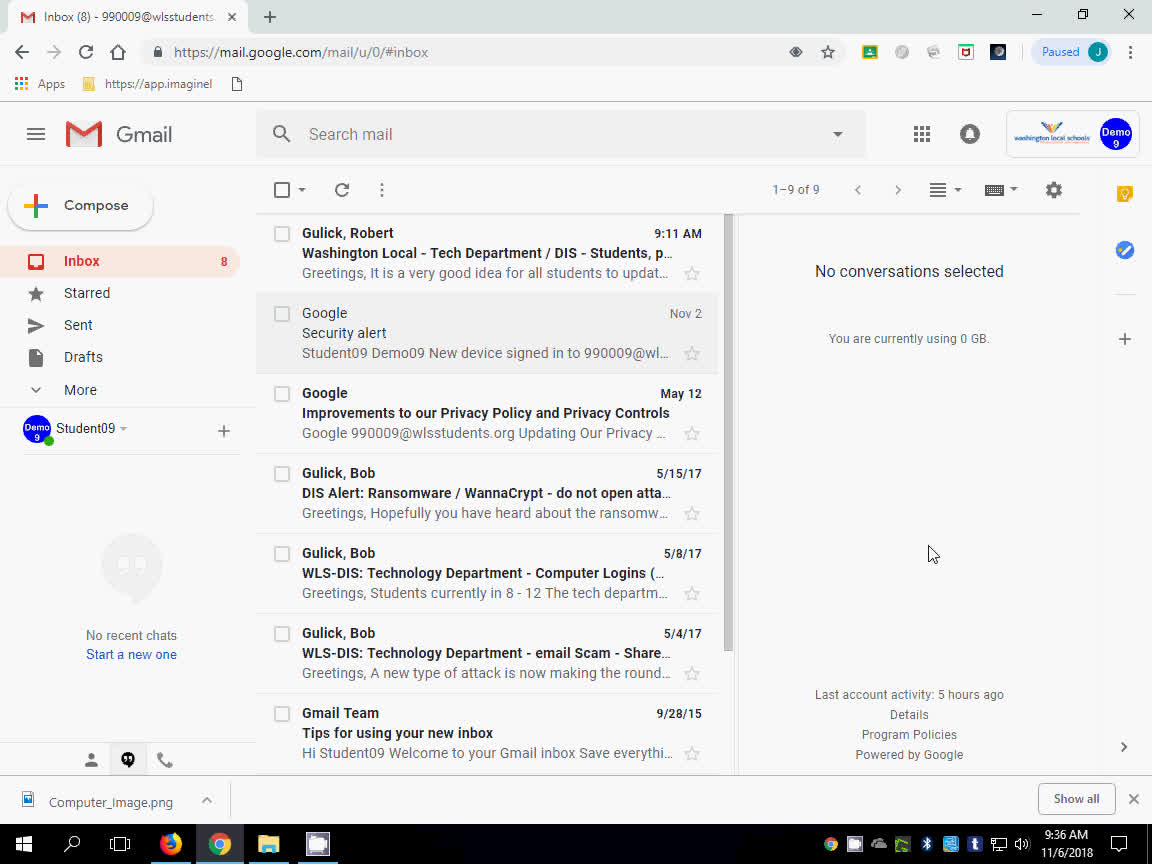 GMail 105 - Add Image To Signature Thumbnail