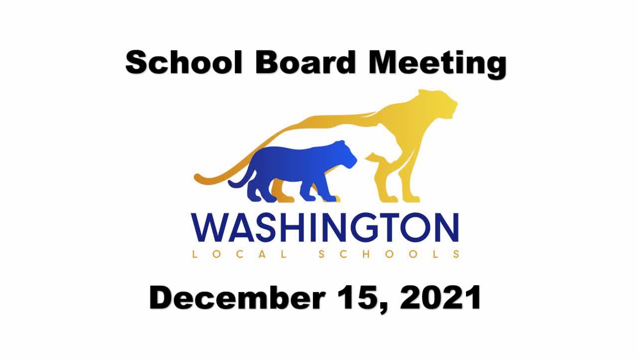 2021-12-15 School Board Meeting Video Thumbnail
