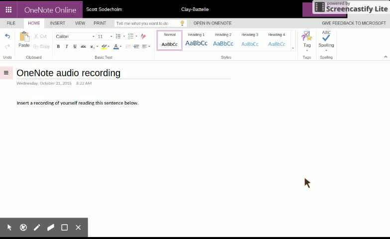 Record audio in OneNote Thumbnail