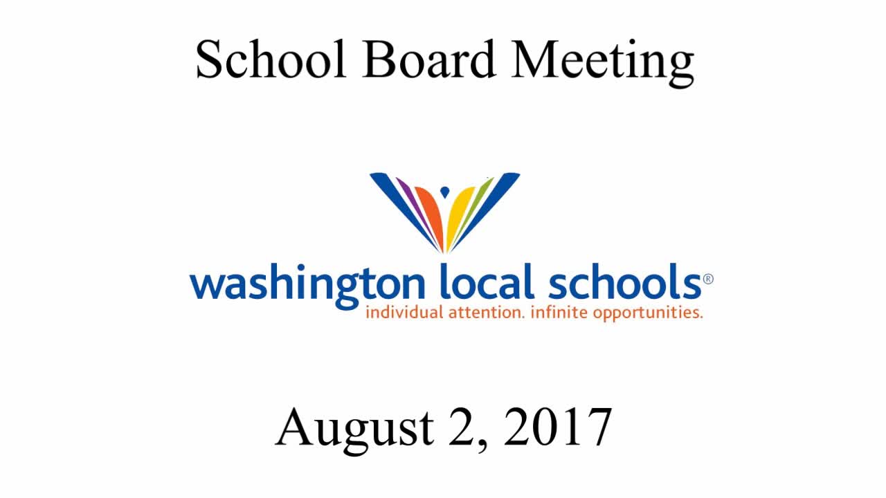 2017-08-02 School Board Meeting Video Thumbnail