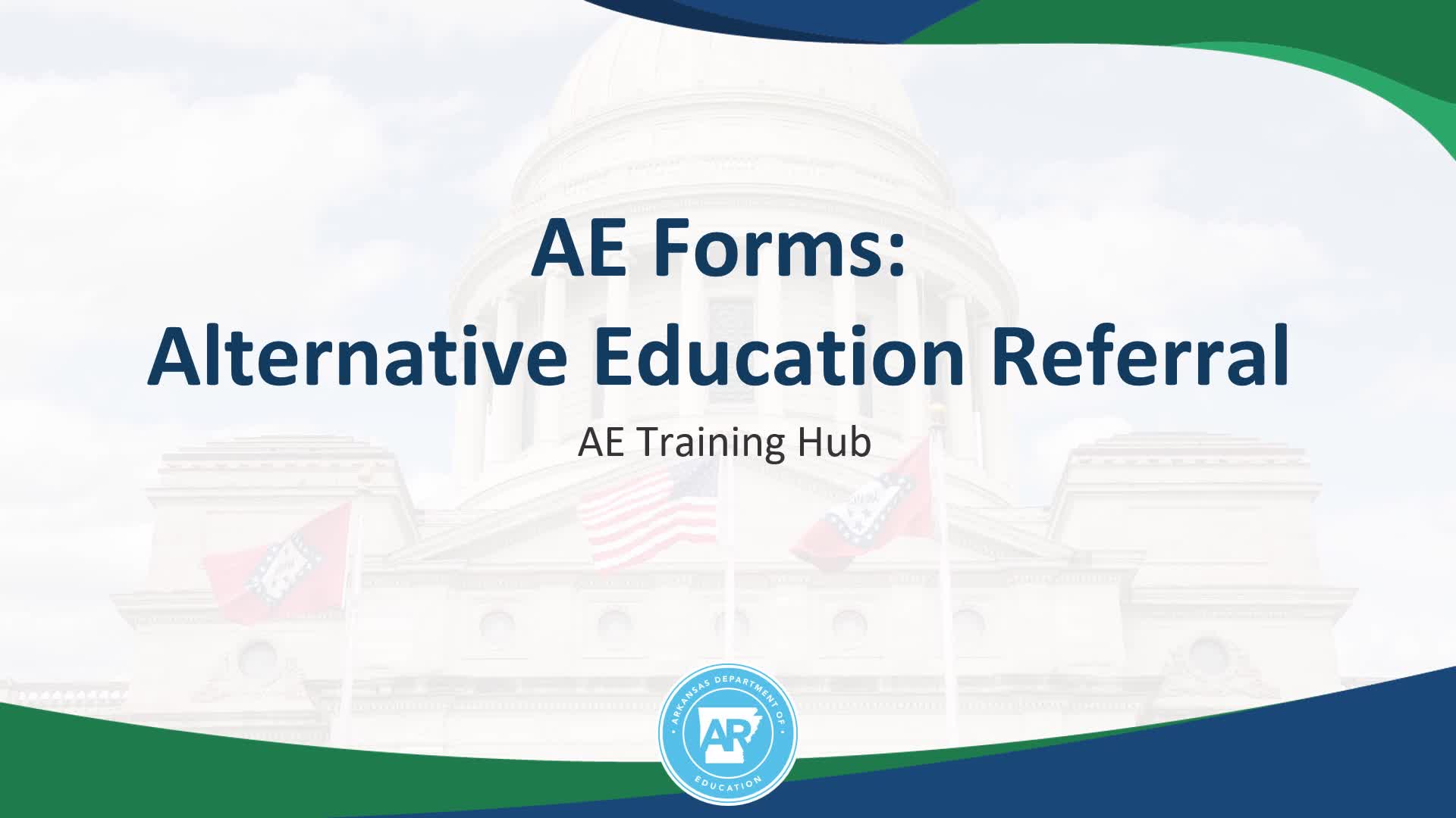 This video will familiarize you with the Alternative Education Referral form and procedures.