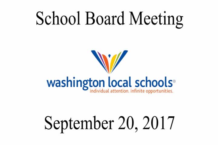 2017-09-20 School Board Meeting Video Thumbnail