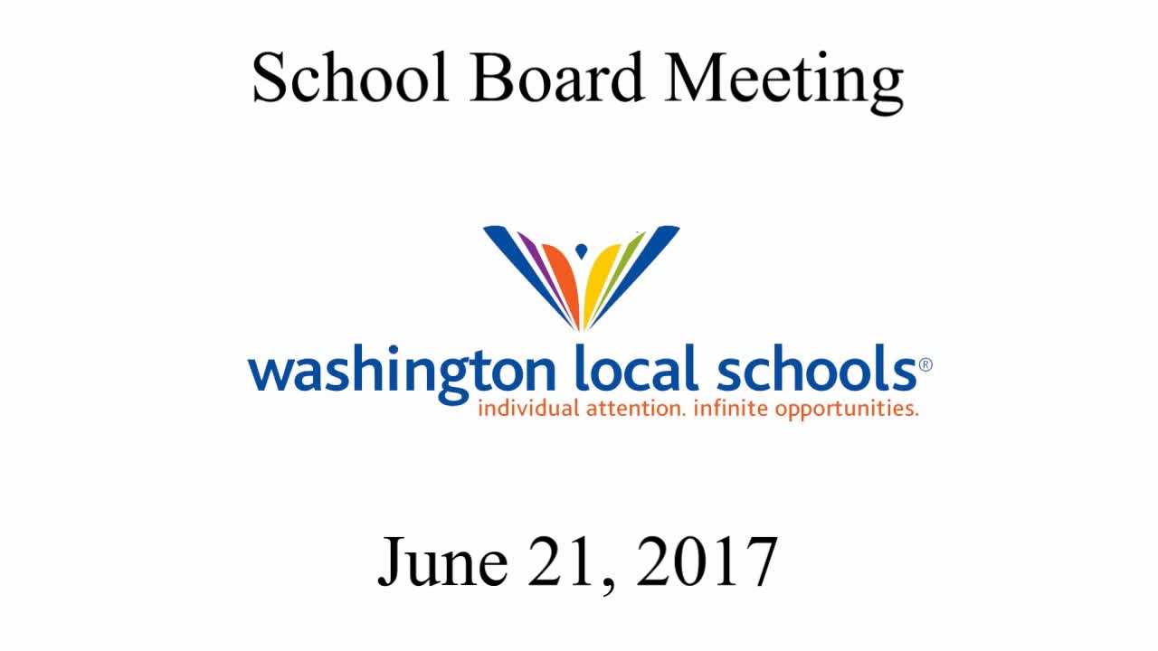 2017-06-21 School Board Meeting Video Thumbnail