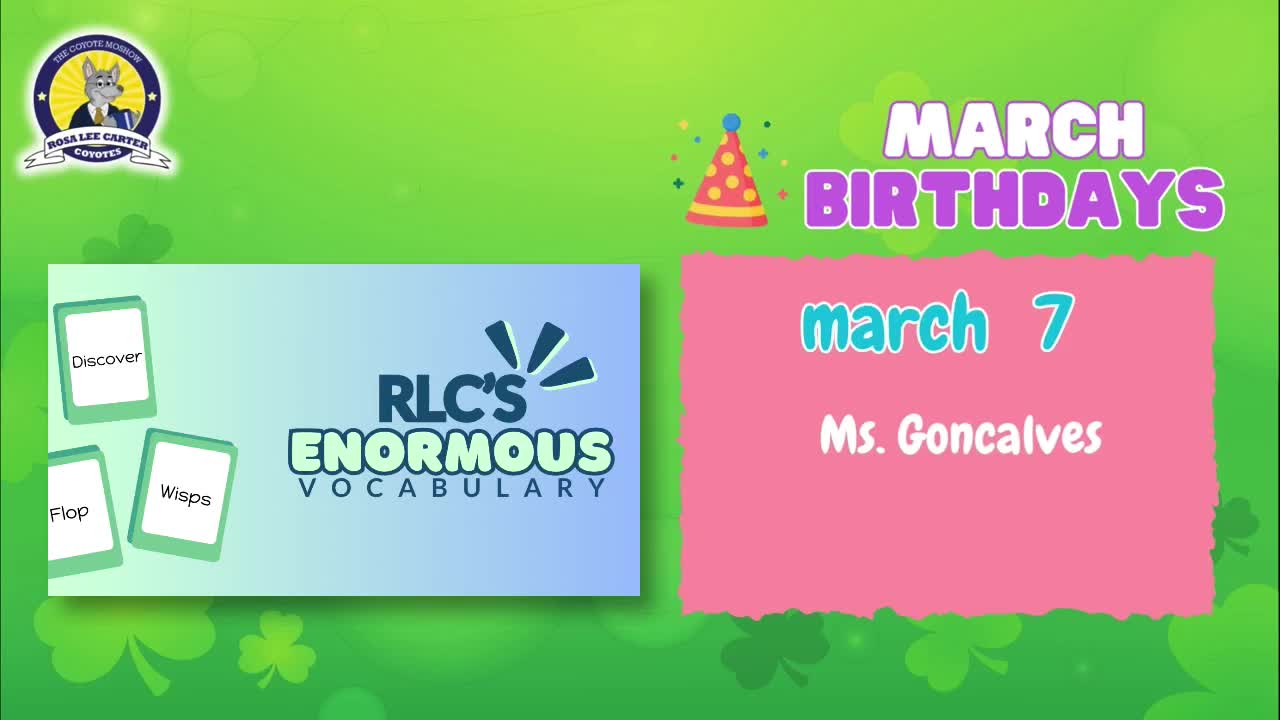 Rosa Lee Carter Elementary School | Live Stream - March 6, 2026, 8:13 am Thumbnail