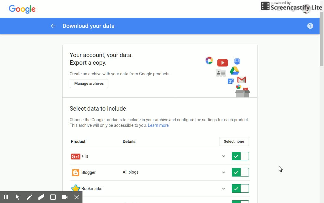 Download files and data from My Drive Thumbnail