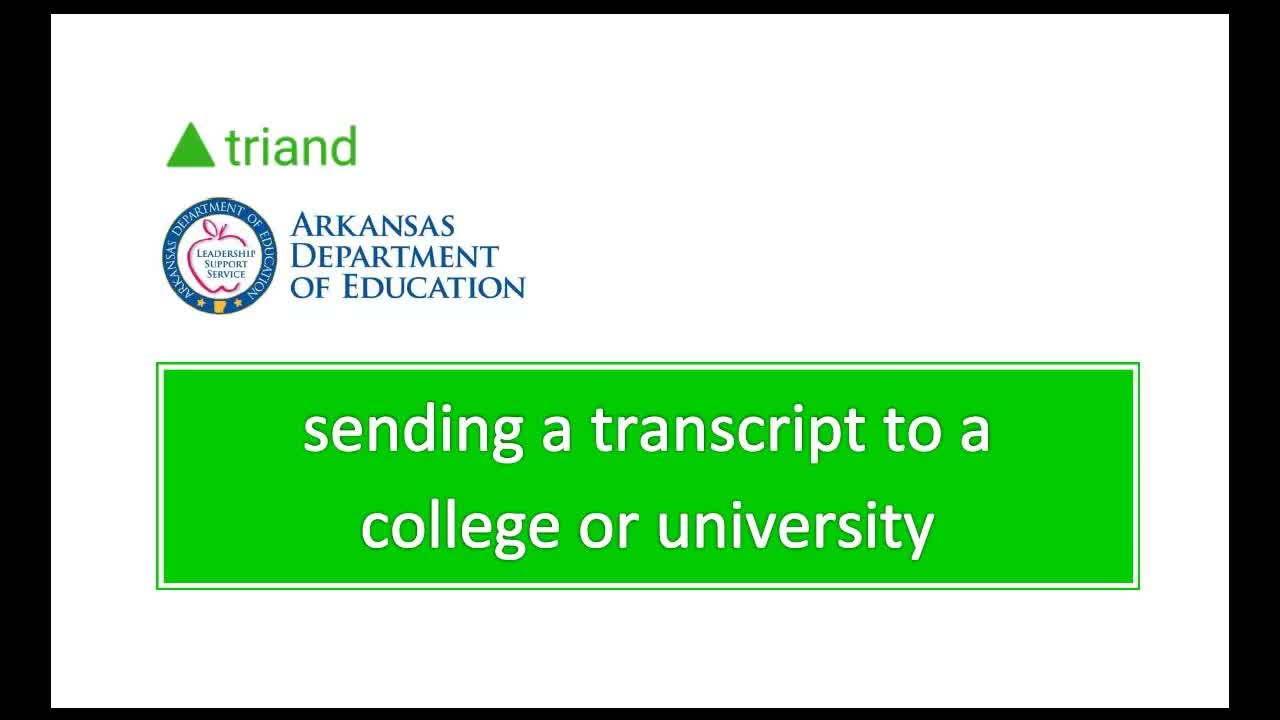 Sending a Transcript to a College or University Thumbnail