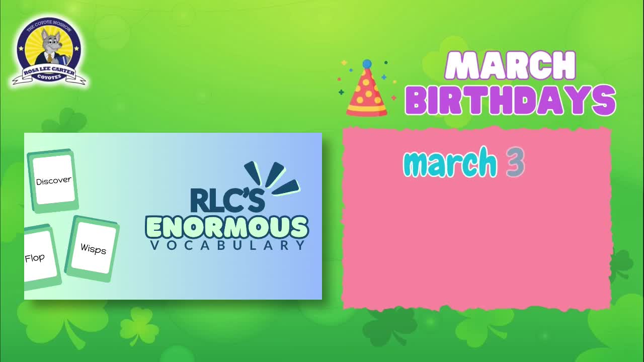 Rosa Lee Carter Elementary School | Live Stream - March 24, 2026, 8:08 am Thumbnail