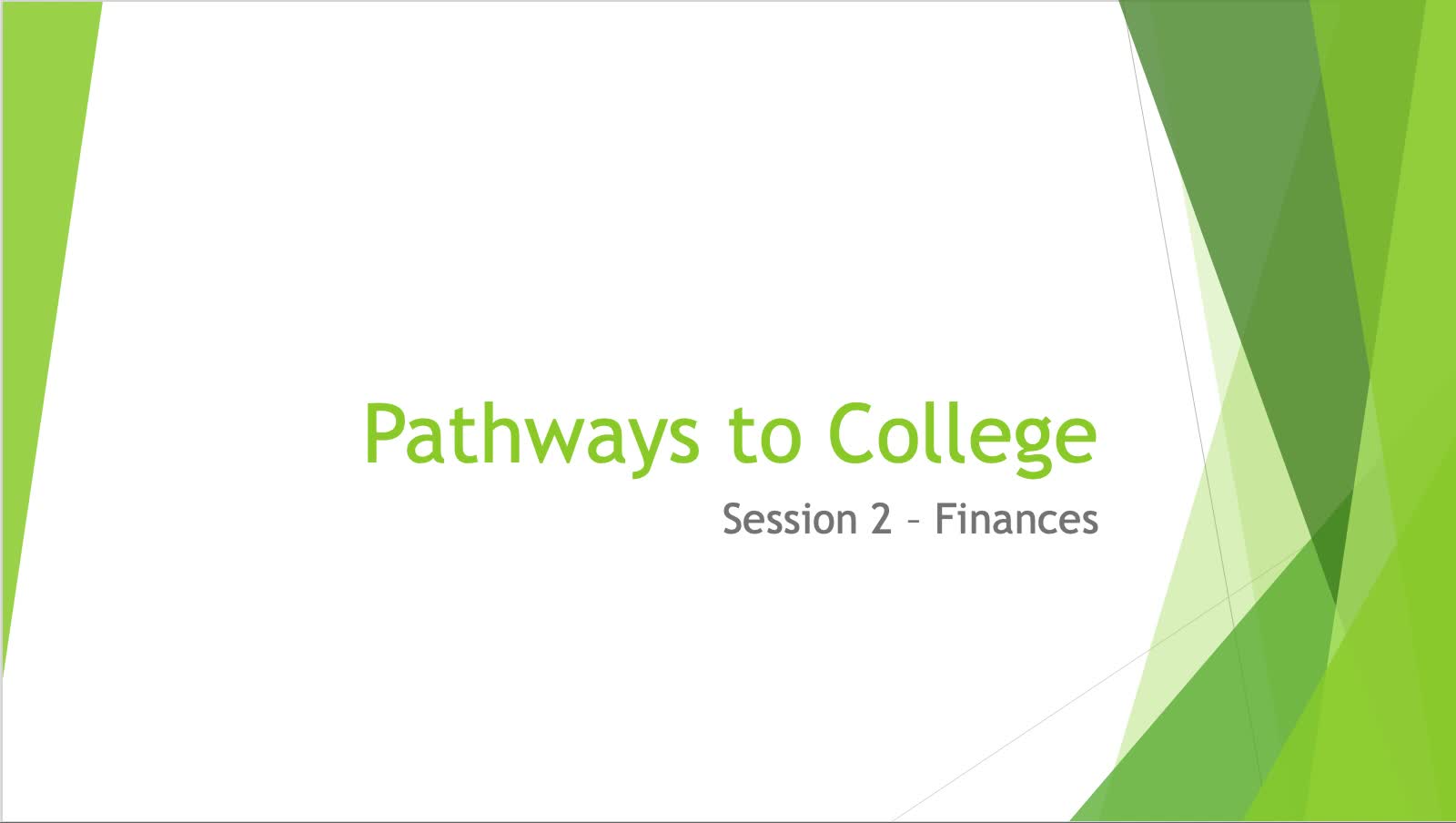 Session 2: Finances Thumbnail